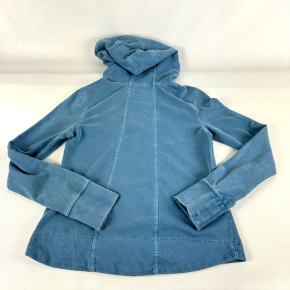 PrAna Blue French Terry Cotton Janell Hooded Jacket Women’s Size Extra Small - Picture 6 of 14